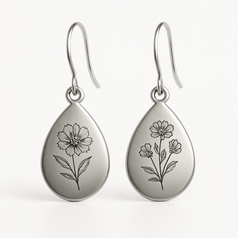 Custom Stainless Steel Birth Flower Earrings: The Perfect Personalized Jewelry for Wholesale Businesses