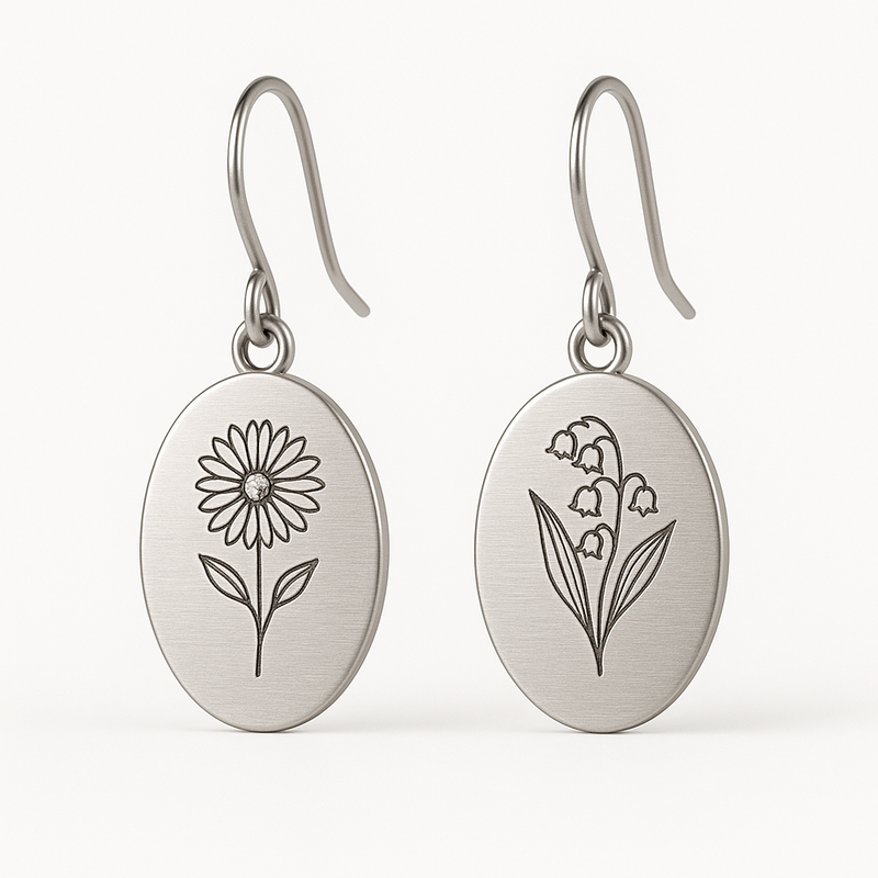 Custom Stainless Steel Birth Flower Earrings: OEM/ODM Solutions for Gold Floral Drop & Birth Month Dangle Jewelry