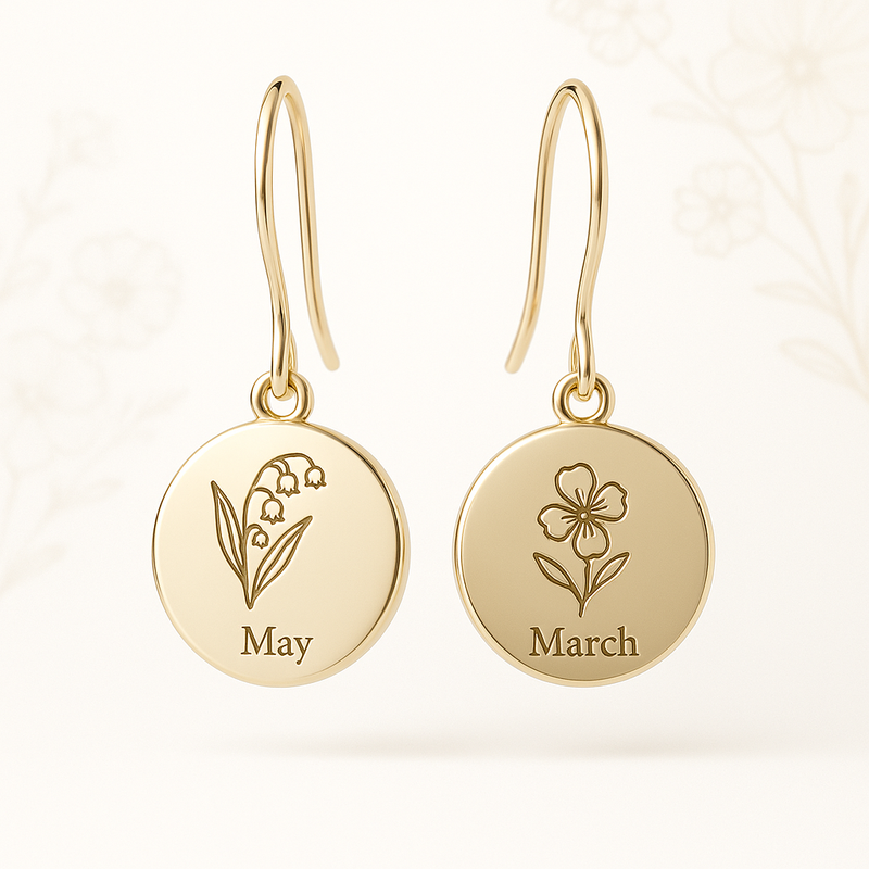 Custom Stainless Steel Birth Flower Earrings: A Unique Opportunity for Wholesale Gold Birth Month Floral Dangle Earrings and Personalized Birth Flower Drop Earrings Manufacturing