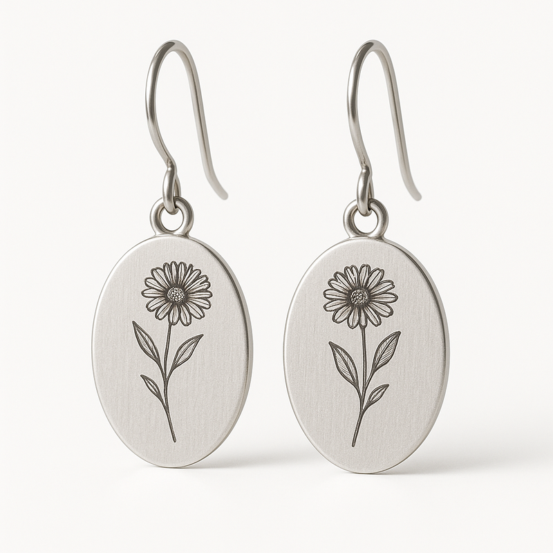 Custom Stainless Steel Birth Flower Earrings: Boost Your Jewelry Line with Personalized Birth Month Floral Drop Earrings and Dangle Designs