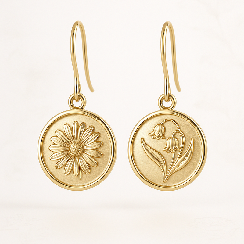 Custom Stainless Steel Birth Flower Earrings: OEM/ODM Trends in Gold Floral Drop & Birth Month Dangle Jewelry