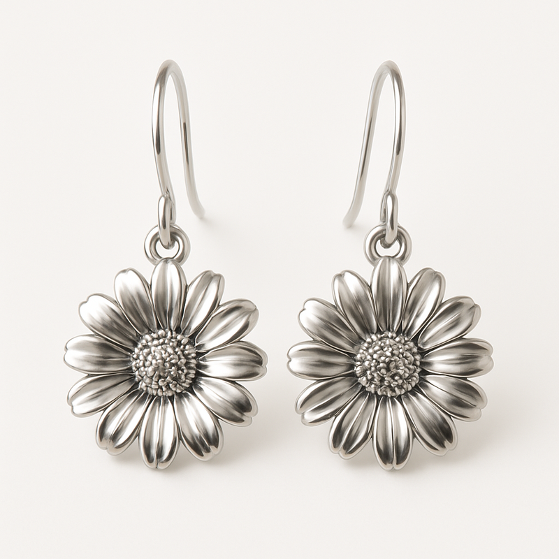 Custom Birth Flower Earrings for Wholesale: OEM Gold Floral Dangle Designs in Durable Stainless Steel