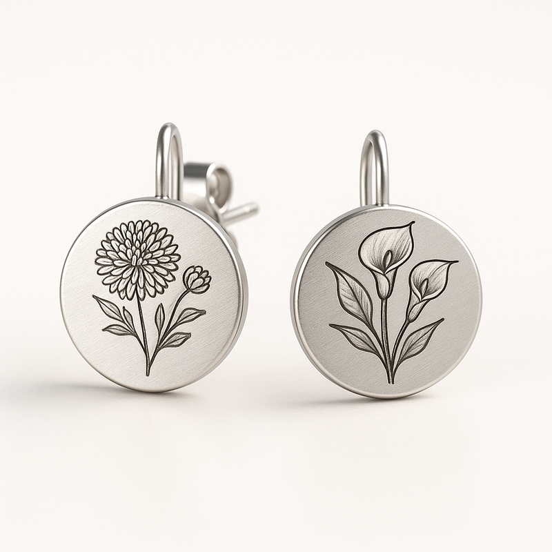 Custom Stainless Steel Birth Flower Earrings: A Trending Opportunity for Personalized Floral Stud Earrings by Birth Month