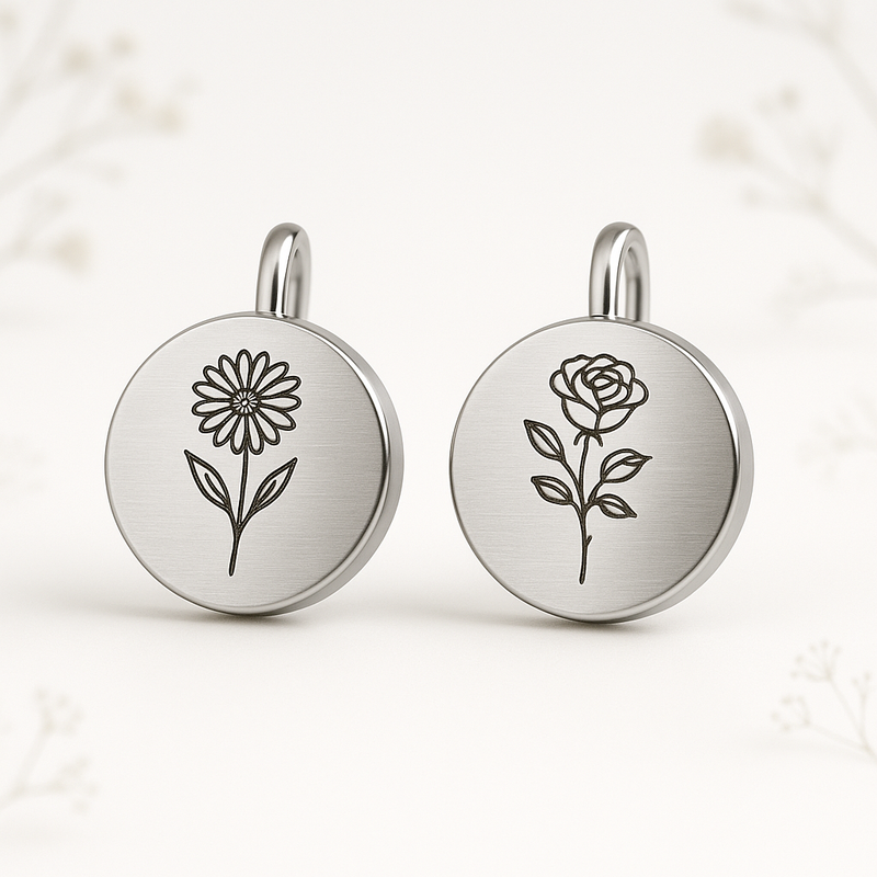 Boost Your Jewelry Business with Custom Stainless Steel Birth Flower Earrings and Personalized Floral Stud Earrings