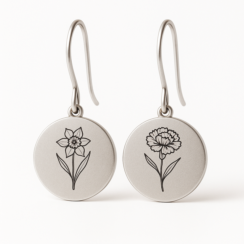 Custom Stainless Steel Birth Flower Earrings: The Perfect Personalized Jewelry Solution for Wholesale Success