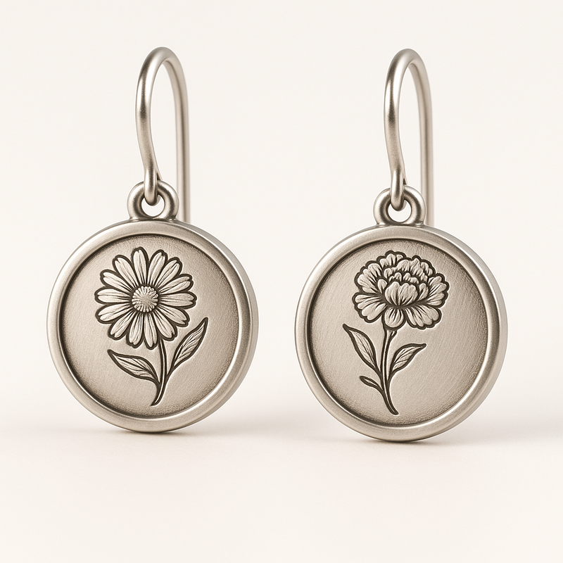 Custom Stainless Steel Birth Flower Earrings for Wholesale: Boost Growth with Personalized Stainless Steel Floral Jewelry & Birth Month Floral Stud Earrings