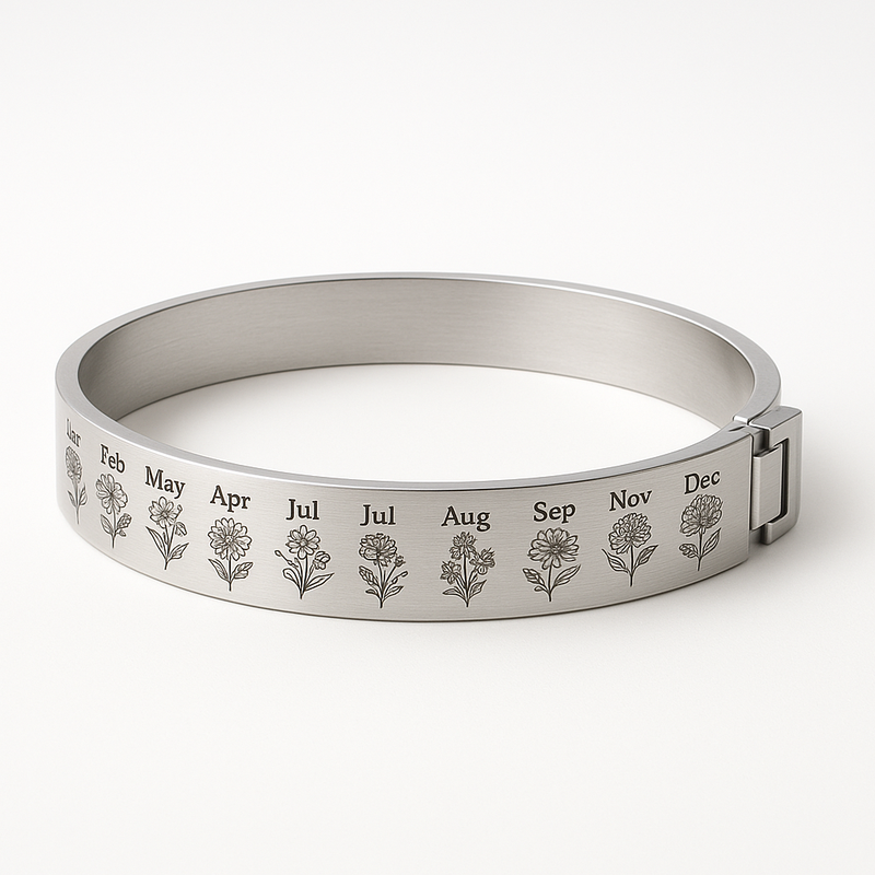 Boost Your Business with Custom Birth Flower Bracelets: A Trendy Stainless Steel Floral Bracelet Gift for Birthday Month Jewelry