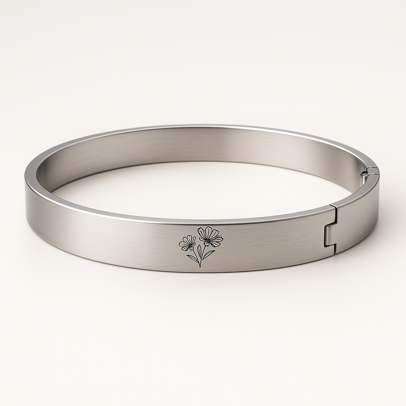 Custom Stainless Steel Birth Flower Bracelet: A Trendy and Personalized Jewelry Solution for OEM/ODM Manufacturers