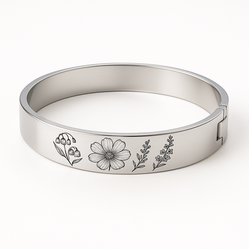 Custom Stainless Steel Birth Flower Bracelet Trends 2025: OEM/ODM Opportunities in Personalized Floral Jewelry Manufacturing