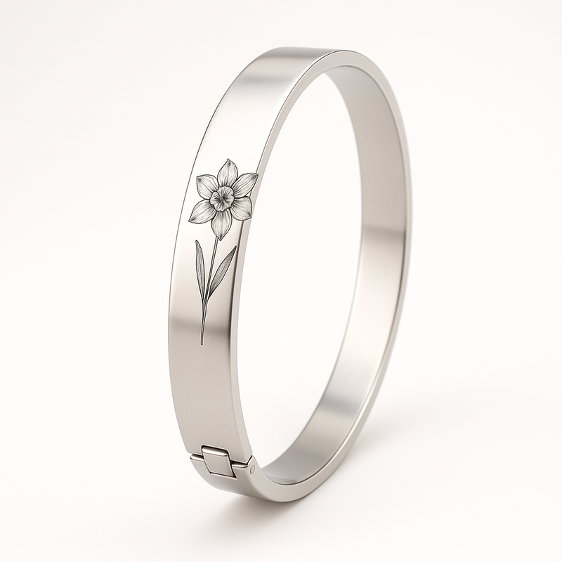 Custom Stainless Steel Birth Flower Bracelet: A Perfect Choice for Personalized Floral Birth Month Jewelry Wholesale