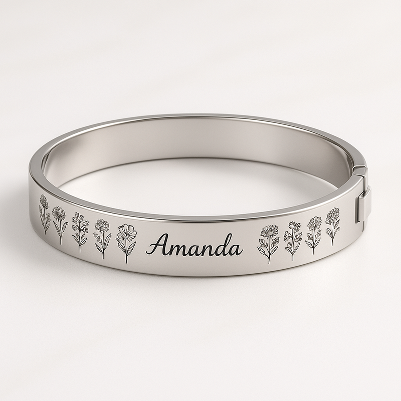 Custom Stainless Steel Birth Flower Bracelet: A Trending Personalized Jewelry Option for Your Wholesale Business