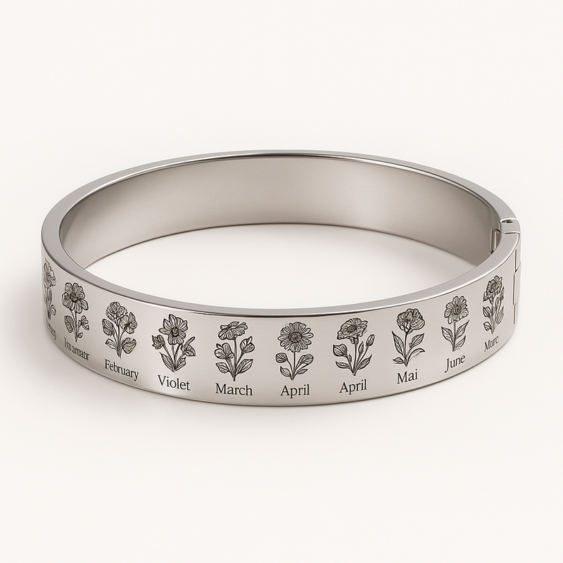 Boost Your Jewelry Business with Custom Stainless Steel Birth Flower Bracelets: Personalized Floral Birthday Options and Stainless Steel Birth Month Flower Designs