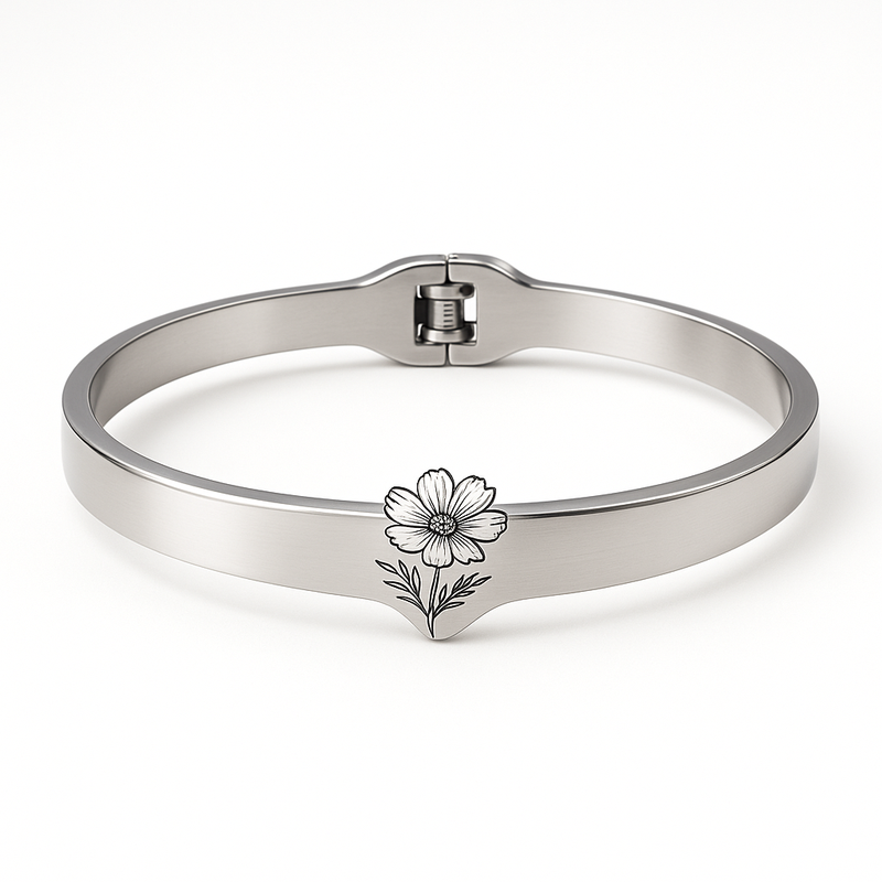 Custom Stainless Steel Birth Flower Bracelet Manufacturing: OEM/ODM Solutions for Personalized Floral Jewelry Growth