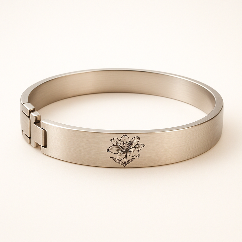Boost Your Jewelry Business with Custom Stainless Steel Birth Flower Bracelets: Personalized & Engraved Designs for Wholesale Success