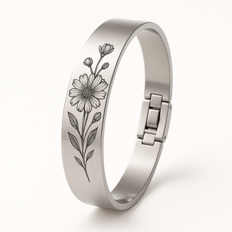 Custom Stainless Steel Birth Flower Bracelet: A Trendy and Personalized Jewelry Solution for Wholesale Manufacturing