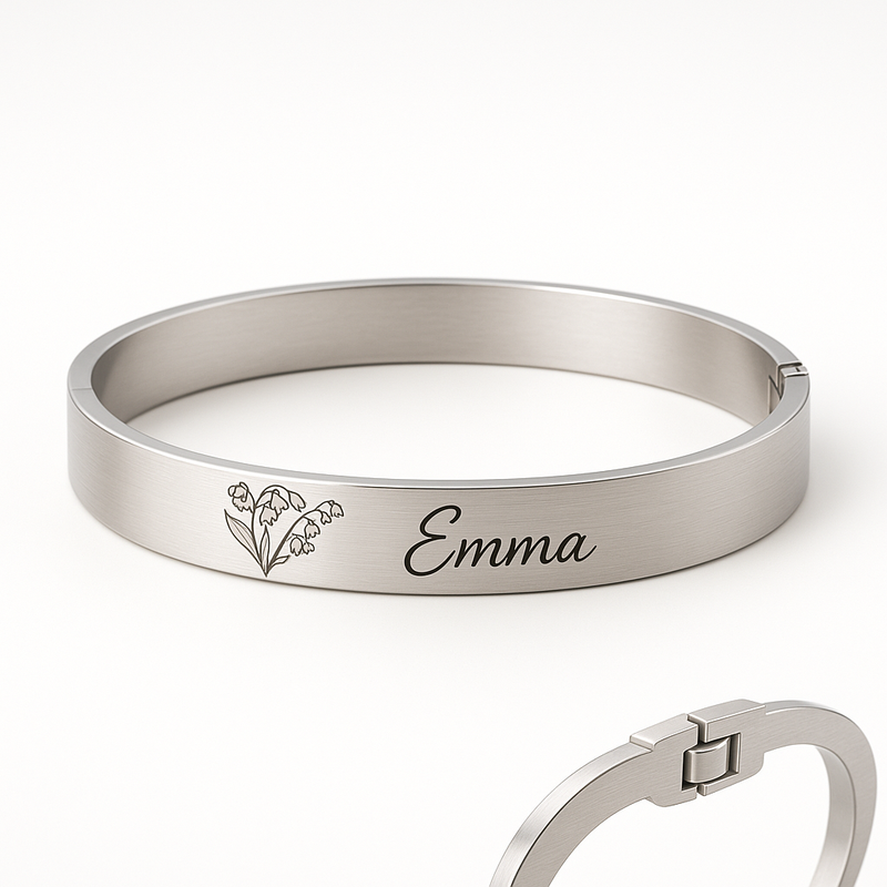 Custom Stainless Steel Birth Flower Bracelet: Boost Jewelry Sales with Durable, Personalized Wholesale Designs