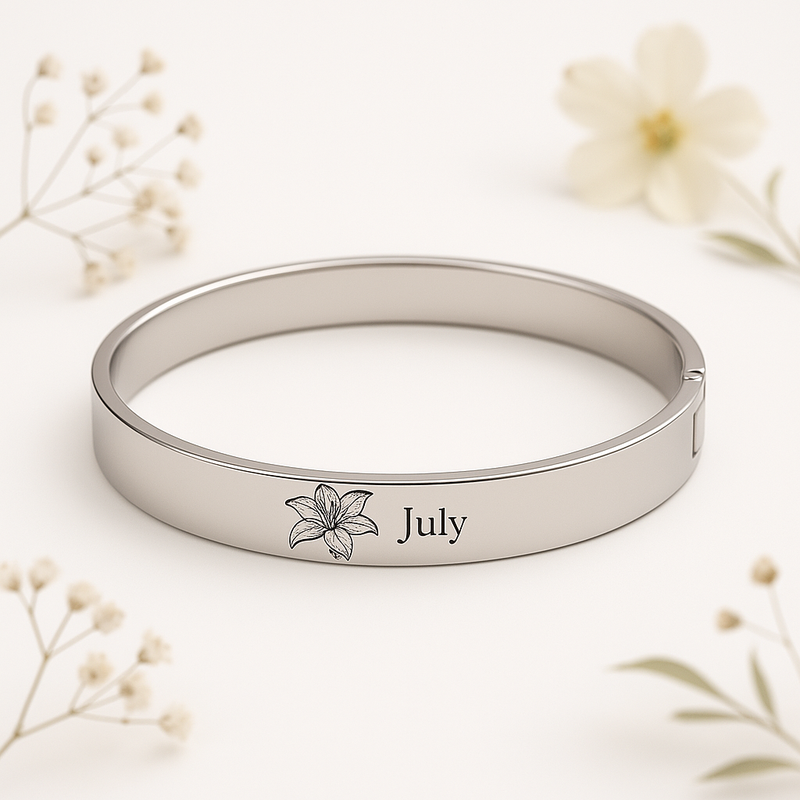 Custom Stainless Steel Birth Flower Bracelet: A Trendy, Personalized Jewelry Solution for Wholesale Manufacturing