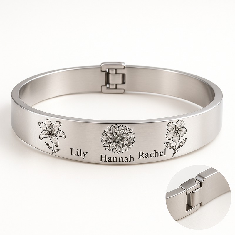 Custom Stainless Steel Birth Flower Bracelet Trends: OEM/ODM Manufacturing for Personalized Birthday and Floral Birth Month Jewelry