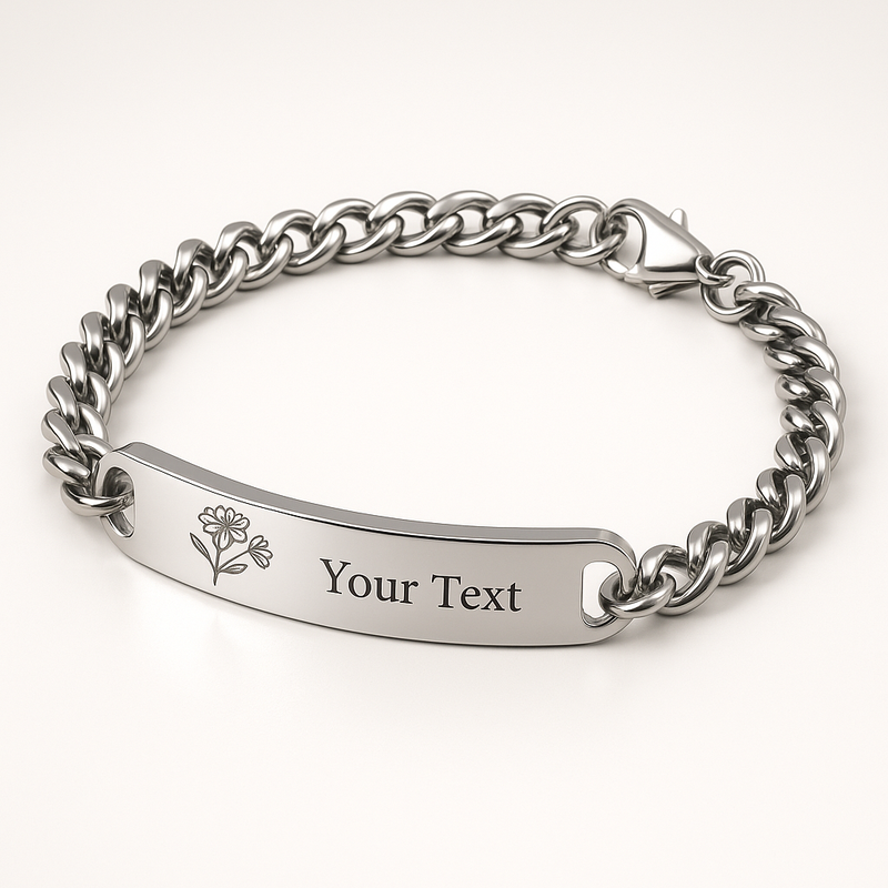 Boost Your Brand with Custom Stainless Steel Birth Flower Bracelets: OEM Design, Engraving & Low MOQ Solutions