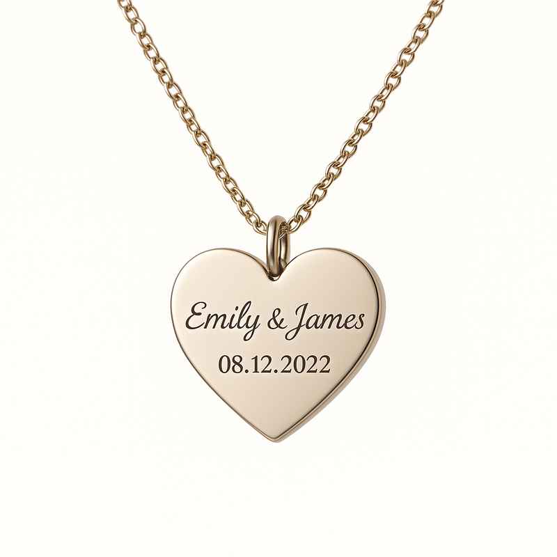 Dainty Romantic Heart Necklace Personalized Stainless Steel Charm Necklace 1 Dainty Romantic Heart Necklace Personalized Stainless Steel Charm Necklace