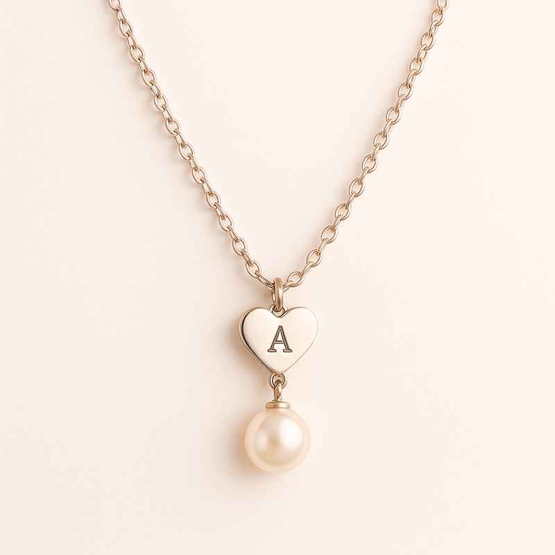 Dainty Romantic Necklace with Personalized Stainless Steel Heart Charm 2 Dainty Romantic Necklace with Personalized Stainless Steel Heart Charm