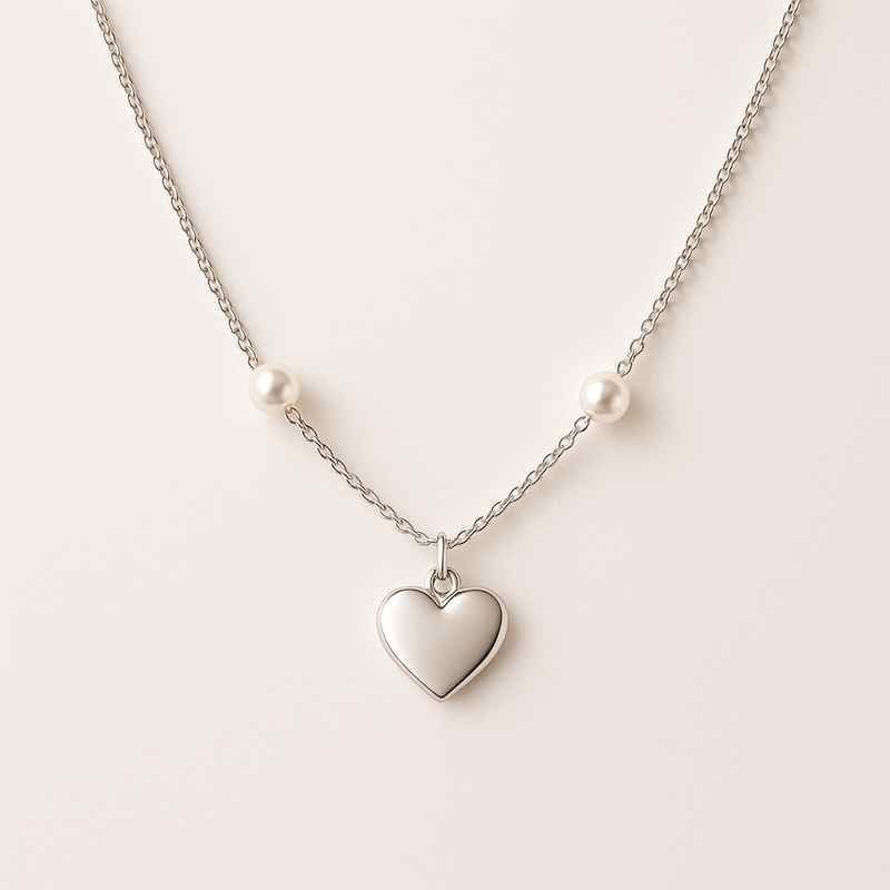 Dainty Romantic Heart Necklace Personalized Stainless Steel Charm Necklace 2 Dainty Romantic Heart Necklace Personalized Stainless Steel Charm Necklace