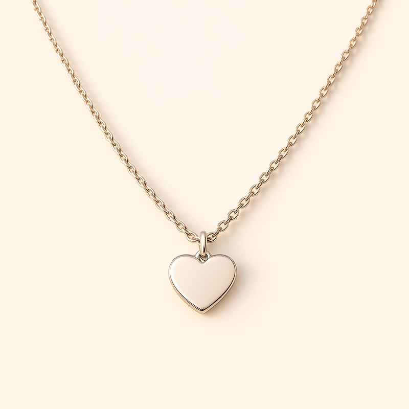 Dainty Romantic Charm Necklace Personalized Stainless Steel Heart Pendant 2 Dainty Romantic Charm Necklace Personalized Stainless Steel Heart Pendant