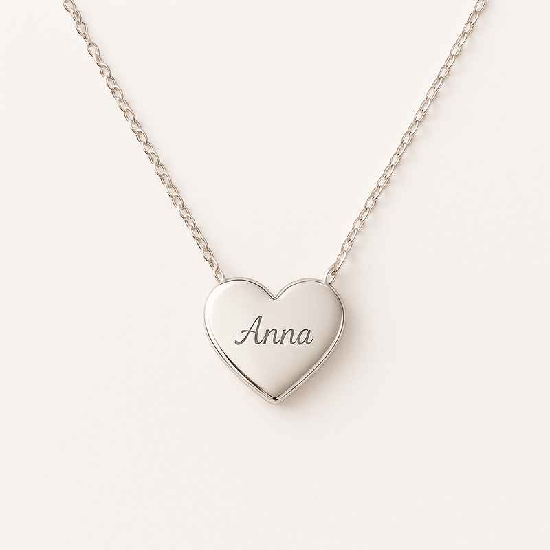 Dainty Romantic Heart Charm Necklace | Personalized Stainless Steel Love Necklace 1 Dainty Romantic Heart Charm Necklace | Personalized Stainless Steel Love Necklace