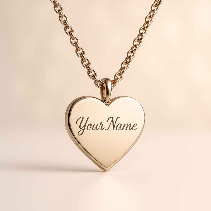 Dainty Romantic Charm Necklace Personalized Stainless Steel Heart Necklace