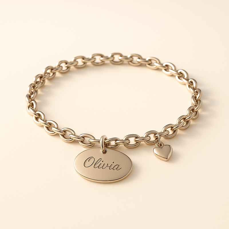 Dainty Personalized Charm Bracelet & Romantic Stainless Steel Love Bracelet 2 Dainty Personalized Charm Bracelet & Romantic Stainless Steel Love Bracelet