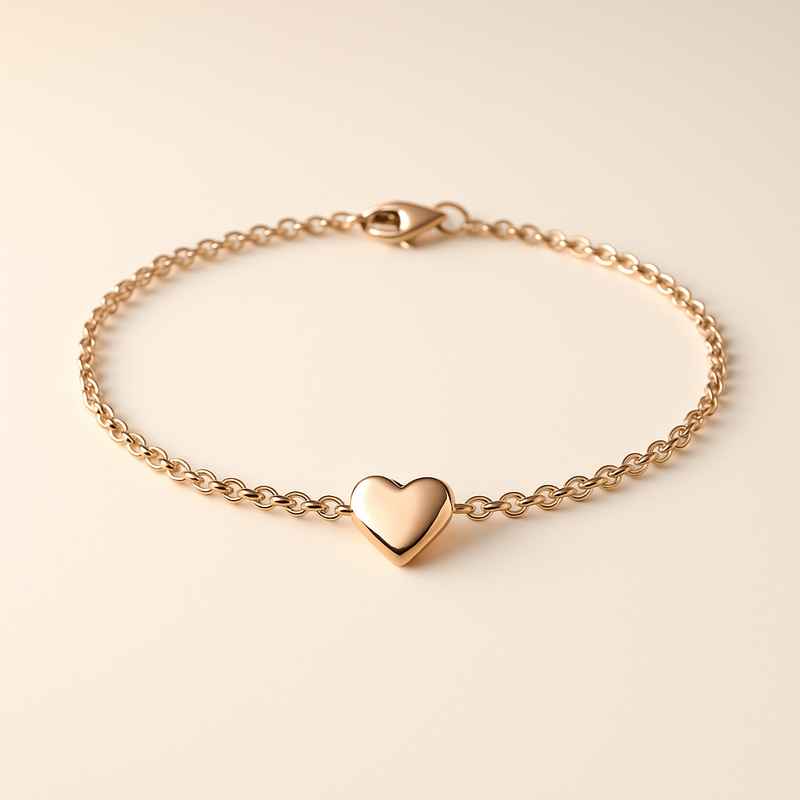 Dainty Romantic Heart Charm Bracelet Personalized Stainless Steel Love Bracelet