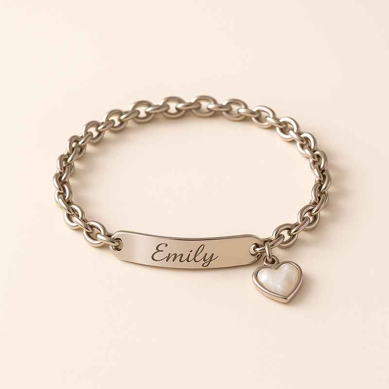 Dainty Romantic Charm Bracelet Personalized Stainless Steel Love Bracelet