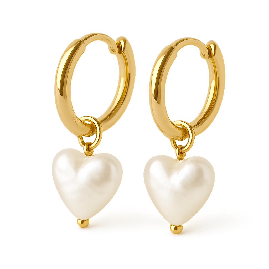 Trendy Personalized Pearl Earrings with Dainty Gold Hoop Design
