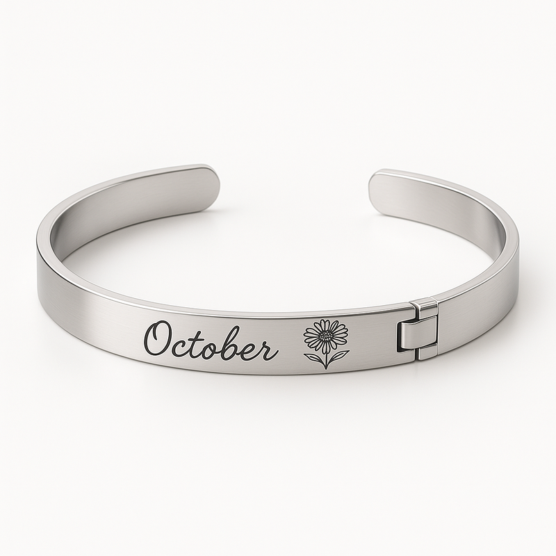 Custom Stainless Steel Birth Flower Bracelet: The Perfect Personalized Birthday Month Floral Bracelet for Your Business Growth 9 Custom Stainless Steel Birth Flower Bracelet: The Perfect Personalized Birthday Month Floral Bracelet for Your Business Growth