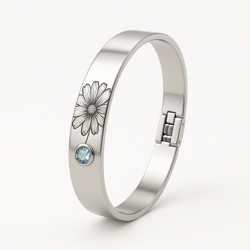 Custom Stainless Steel Birth Flower Bracelet: A Profitable Trend for Birthday Month Floral Bracelets and Personalized Floral Birthstone Bracelets 2 Custom Stainless Steel Birth Flower Bracelet: A Profitable Trend for Birthday Month Floral Bracelets and Personalized Floral Birthstone Bracelets