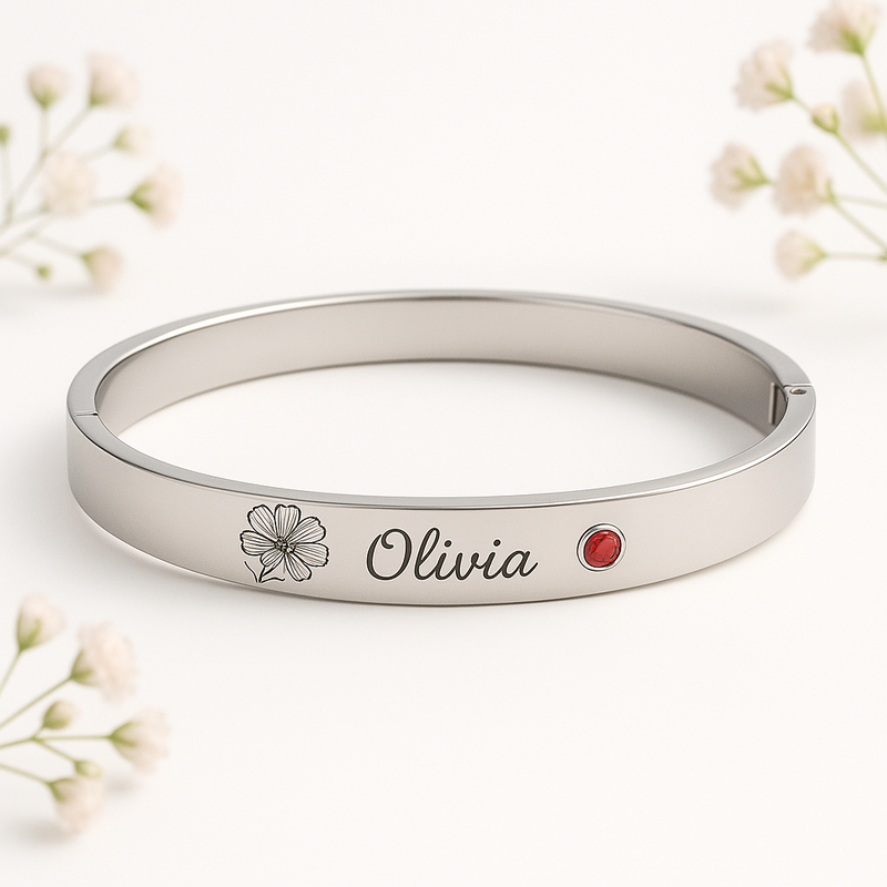 Custom Stainless Steel Birth Flower Bracelet Trends for 2025: Boost Sales with Personalized Floral Birthstone Designs
