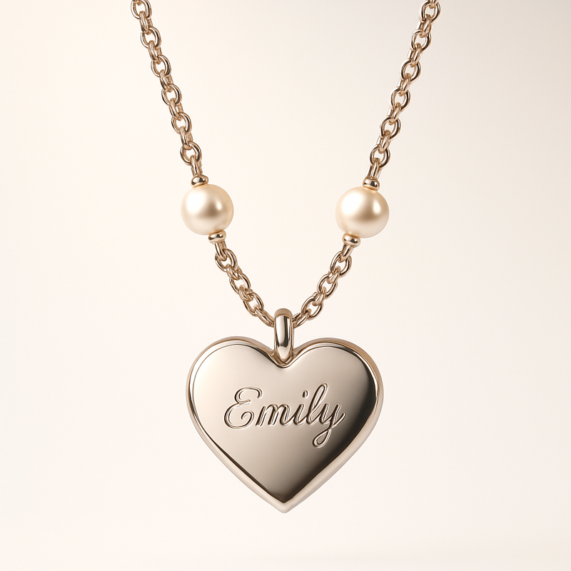 Why a Dainty Romantic Heart Charm Necklace with Personalized Engraving Stainless Steel Necklace is the Perfect Choice for Wholesale Jewelry Brands