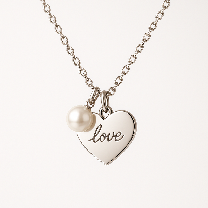 Boost Your Jewelry Brand with Dainty Personalized Heart Necklaces, Romantic Pearl Charm Necklaces, and Stainless Steel Engraved Love Necklaces