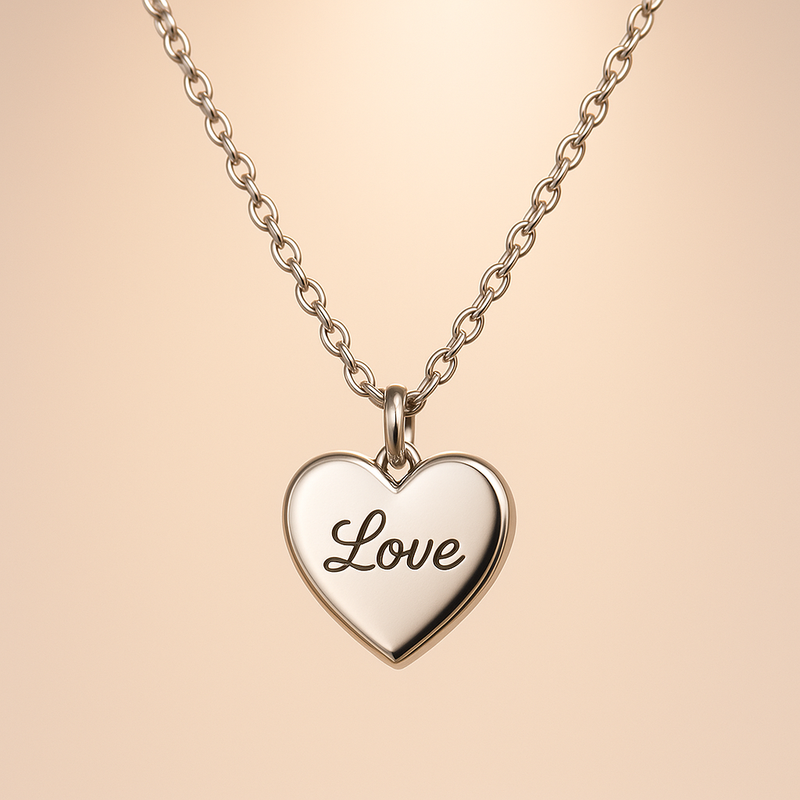 Dainty Romantic Necklace Trends: Personalized Engraving Charms and Stainless Steel Love Heart Necklaces for Wholesale Jewelry Businesses