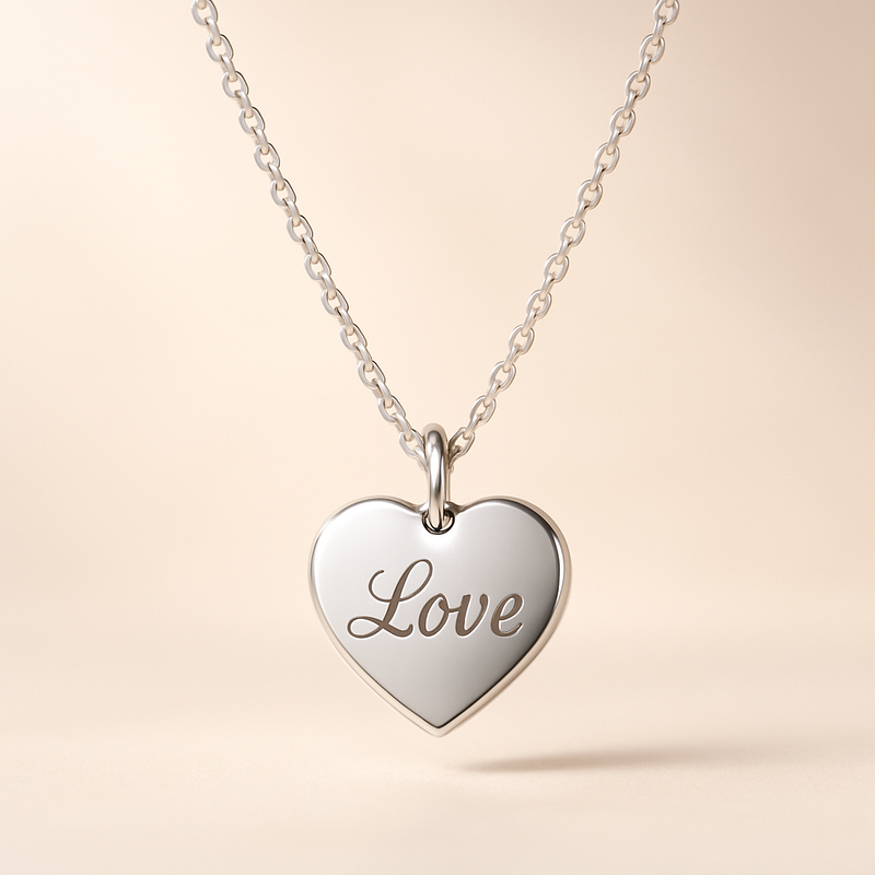 Discover the Beauty of Dainty Romantic Necklaces: Personalized Engraving & Stainless Steel Love Heart Charm Designs for Your Wholesale Jewelry Business
