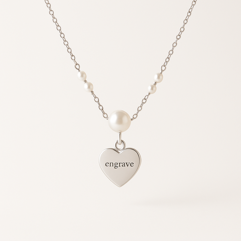 Elevating Your Jewelry Collection with Dainty Romantic Pearl Necklaces, Personalized Engraving Charm Necklaces, and Stainless Steel Love Heart Necklaces: Customization and Wholesale Manufacturing for Business Growth