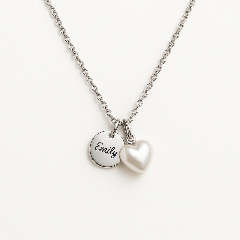 How a Dainty Romantic Necklace with Personalized Engraving Charm and Stainless Steel Heart Pearl Necklace Can Drive Business Growth for Jewelry Brands