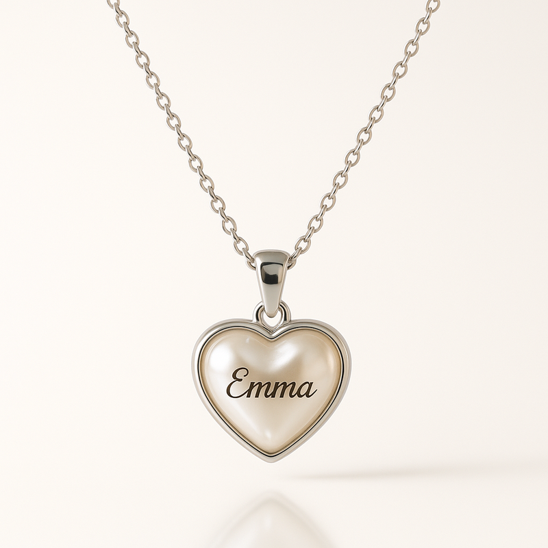 Dainty Romantic Stainless Steel Personalized Pearl Heart Necklace: A Perfect Choice for Customization and Wholesale Jewelry Manufacturing