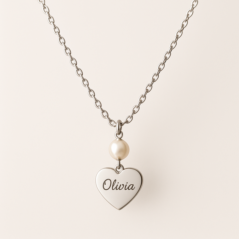 Boost Your Jewelry Brand with Dainty Heart Charm Necklaces, Personalized Pearl Love Necklaces, and Romantic Stainless Steel Engraving Necklaces: Customization & Wholesale Opportunities