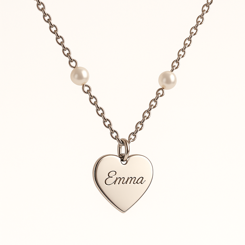 Boost Your Jewelry Business with Dainty Romantic Heart Charm Necklaces and Personalized Engraving Pearl Necklaces: The Power of Custom Stainless Steel Love Heart Charms for Wholesale Success