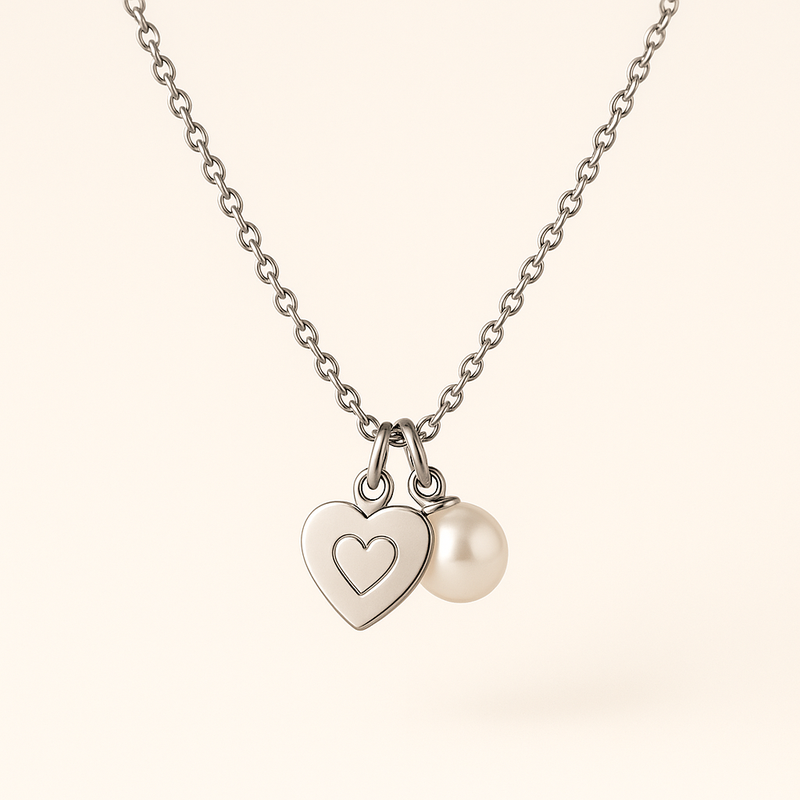 Elevating Your Jewelry Business with Dainty Romantic Necklaces: Customized Stainless Steel Pearl Charm and Engraved Heart Designs