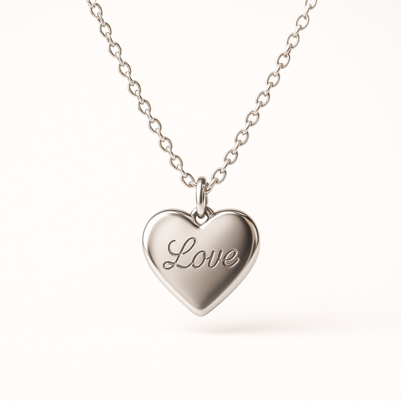 Dainty Romantic Necklace Trends: Why Personalized Engraving Heart and Stainless Steel Love Charm Necklaces are Perfect for Custom Jewelry Wholesale Business Growth
