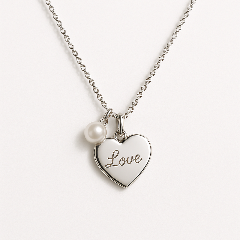 Boost Your Jewelry Business with Dainty Romantic Necklaces: Personalized Engraving Charm & Stainless Steel Pearl Love Heart Necklaces 8 Boost Your Jewelry Business with Dainty Romantic Necklaces: Personalized Engraving Charm & Stainless Steel Pearl Love Heart Necklaces