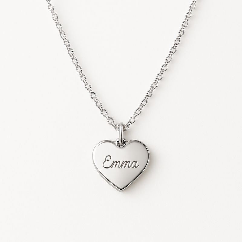 Discover the Allure of Dainty Romantic Necklaces: Personalized Engraving Charm and Stainless Steel Heart Pendants for Your Jewelry Brand