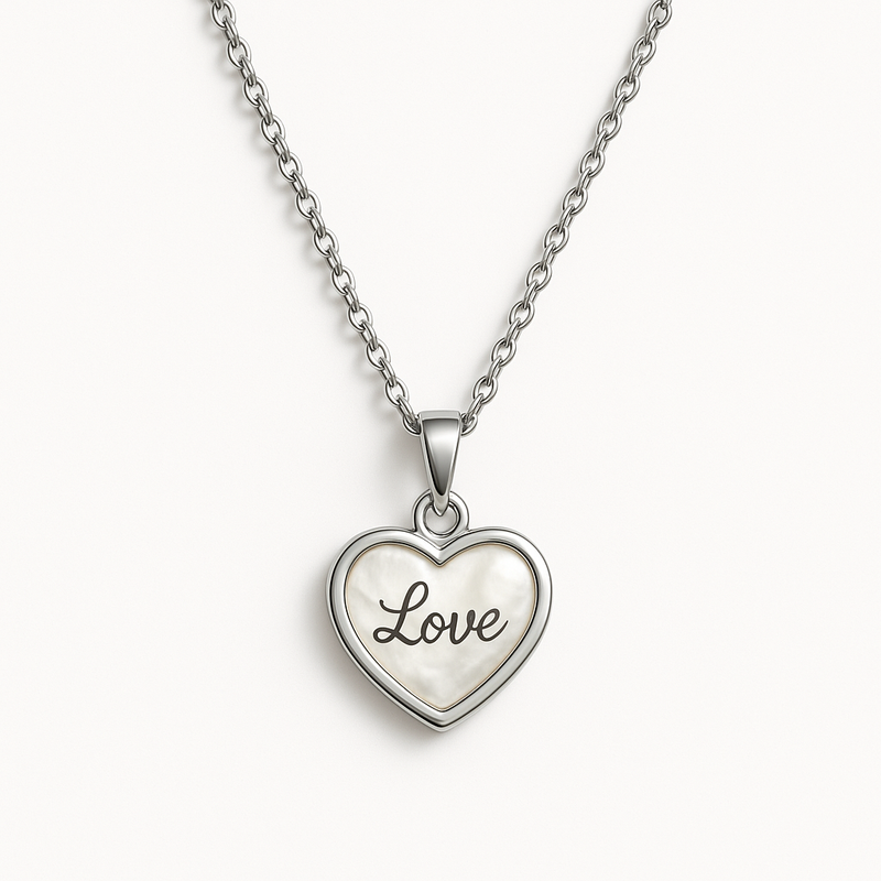 Elevate Your Brand with Dainty Romantic Necklace Designs: OEM/ODM Personalized Stainless Steel Charm & Engraved Pearl Love Heart Necklace Solutions